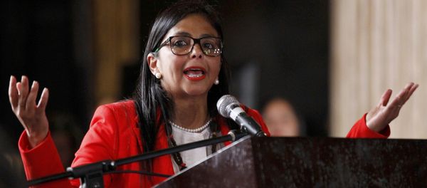 The President of Venezuela's Constituent Assembly, Delcy Rodriguez, speaks after the Constituent Assembly's swearing-in ceremony, inside Venezuela's National Assembly, in Caracas, Venezuela, Friday, Aug. 4, 2017. Venezuelan President Nicolas Maduro is heading toward a showdown with his political foes, after seating a loyalist assembly that will rewrite the country's constitution and hold powers that override all other government branches. - Sputnik International
