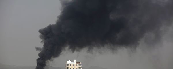 Smoke rises after Saudi-led airstrikes hit a food factory in Sanaa, Yemen. (File) Smoke rises after Saudi-led airstrikes hit a food factory in Sanaa, Yemen. (File) - Sputnik International