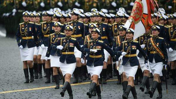 Female cadets at the military parade marking the 72nd anniversary of Victory in the 1941-45 Great Patriotic War - Sputnik International