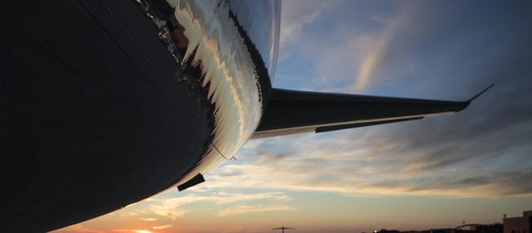 The tail of Air Force One is seen on the tarmac as the sun sets The tail of Air Force One is seen on the tarmac as the sun sets - Sputnik International