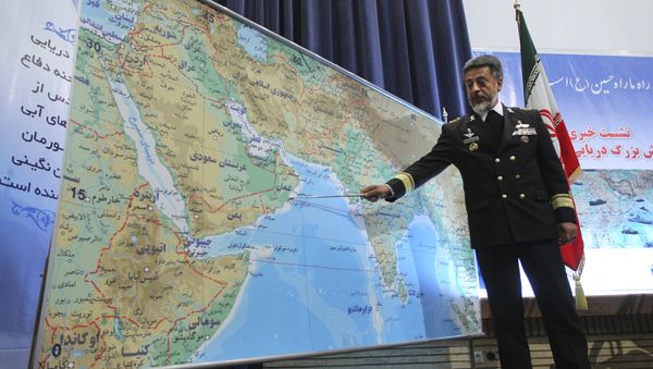 Iran's navy chief Adm. Habibollah Sayyari briefs media on an upcoming naval exercise, in a press conference in Tehran, Iran, Thursday, Dec. 22, 2011 - Sputnik International