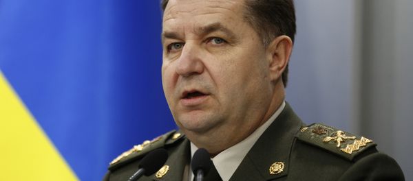 Ukrainian Defence Minister, Stepan Poltorak, speaks during a news conference with Georgia's Defence Minister Levan Izoria in Kiev, Ukraine, Thursday, March 30, 2017 - Sputnik International