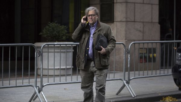 Steve Bannon, senior advisor to President-elect Donald Trump, makes a call outside Trump Tower on Friday, Dec. 9, 2016, in New York Steve Bannon, senior advisor to President-elect Donald Trump, makes a call outside Trump Tower on Friday, Dec. 9, 2016, in New York - Sputnik International