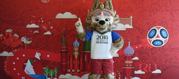 The official mascot of the 2018 FIFA World Cup Russia at the presentation of a program to train volunteers for the 2017 Confederations Cup Russia and the 2018 FIFA World Cup Russia, at Moscow's Russian State University of Social Sciences. - Sputnik International