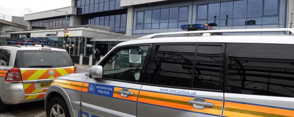 Police cars parked outside London City Airport (File) - Sputnik International