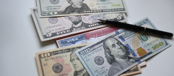 US banknotes and visa US banknotes and visa - Sputnik International