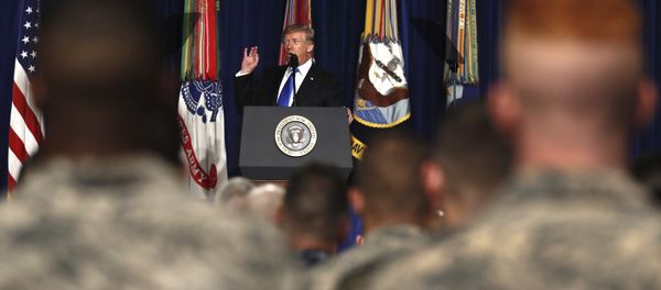 President Donald Trump speaks at Fort Myer in Arlington Va., Monday, Aug. 21, 2017, during a Presidential Address to the Nation about a strategy he believes will best position the U.S. to eventually declare victory in Afghanistan. - Sputnik International