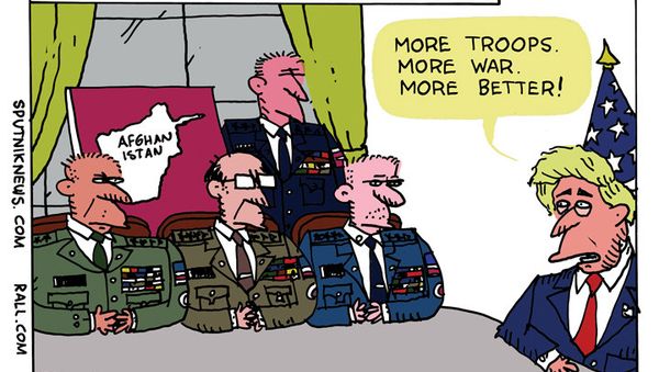 Trump Afghanistan Cartoon - Sputnik International