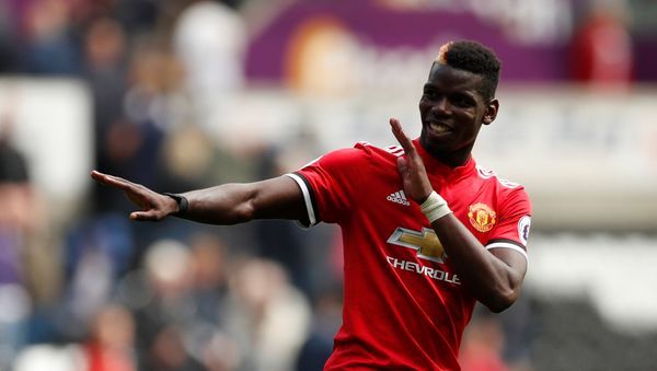 Football Soccer - Premier League - Swansea City vs Manchester United - Swansea, Britain - August 19, 2017 Manchester United's Paul Pogba celebrates after the match - Sputnik International