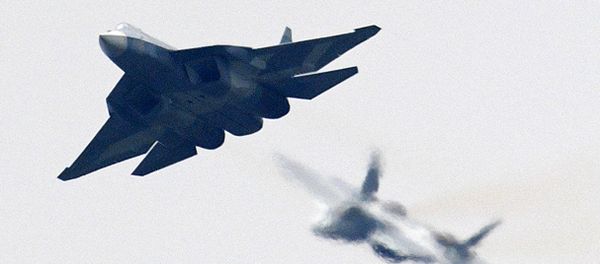 A Russian Su-57 multipurpose fighter jet of the fifth generation at the International Aviation and Space Salon MAKS-2017 in Zhukovsky A Russian Su-57 multipurpose fighter jet of the fifth generation at the International Aviation and Space Salon MAKS-2017 in Zhukovsky - Sputnik International