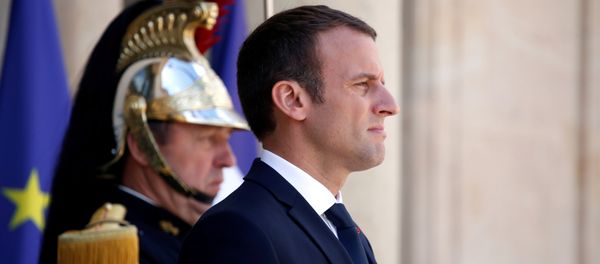 French President Emmanuel Macron stands on the steps of the Elysee Palace in Paris, France, June 16, 2017 French President Emmanuel Macron stands on the steps of the Elysee Palace in Paris, France, June 16, 2017 - Sputnik International