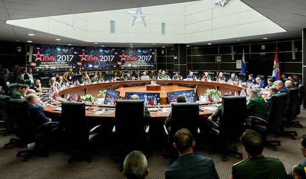 Round table dedicated to the Russian armed forces' operation in the Syrian Arab Republic at the ARMY-2017 forum in Moscow region. Round table dedicated to the Russian armed forces' operation in the Syrian Arab Republic at the ARMY-2017 forum in Moscow region. - Sputnik International