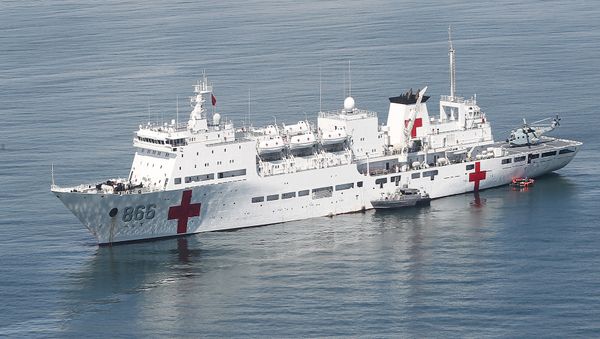Chinese People's Liberation Army hospital ship, the Peace Ark (File) - Sputnik International