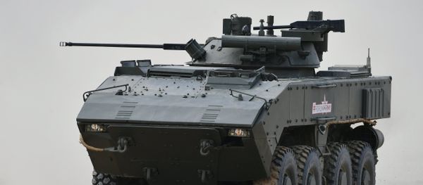 The 'Bumerang' infantry fighting vehicle is seen here during a show of modern and prospective weaponry at the Army 2017 International Military-Technical Forum, Moscow Region The 'Bumerang' infantry fighting vehicle is seen here during a show of modern and prospective weaponry at the Army 2017 International Military-Technical Forum, Moscow Region - Sputnik International