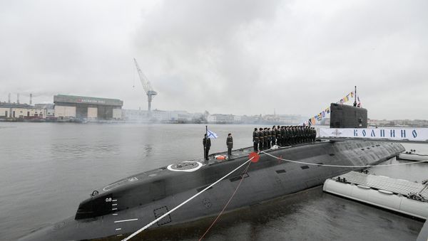 A ceremony to transfer the Kolpino submarine to the Russian Navy at the Admiralty Shipyards in St. Petersburg. (File) - Sputnik International