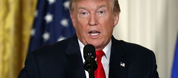 President Donald Trump speaks during a joint news conference with Finnish President Sauli Niinisto, Monday, Aug. 28, 2017, in the East Room of the White House in Washington. President Donald Trump speaks during a joint news conference with Finnish President Sauli Niinisto, Monday, Aug. 28, 2017, in the East Room of the White House in Washington. - Sputnik International