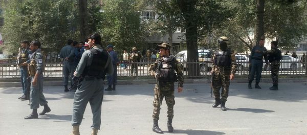 Afghan security forces keep watch at the site of attack in Kabul, Afghanistan August 29, 2017. - Sputnik International