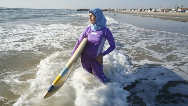 Muslim woman in swim wear, file photo Muslim woman in swim wear, file photo - Sputnik International