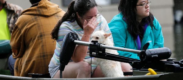 A woman is overcome with grief after being rescued from her home flooded by Tropical Storm Harvey in Orange, Texas, U.S., August 30, 2017. A woman is overcome with grief after being rescued from her home flooded by Tropical Storm Harvey in Orange, Texas, U.S., August 30, 2017. - Sputnik International