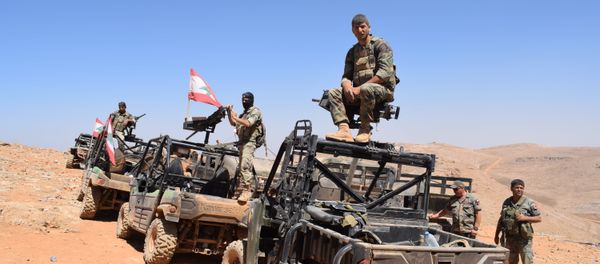 Lebanese Army forces at the border between Lebanon and Syria Lebanese Army forces at the border between Lebanon and Syria - Sputnik International