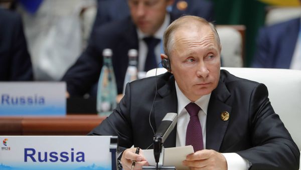 September 4, 2017. Russian President Vladimir Putin at the BRICS leaders expanded meeting with the participation of the delegations - Sputnik International