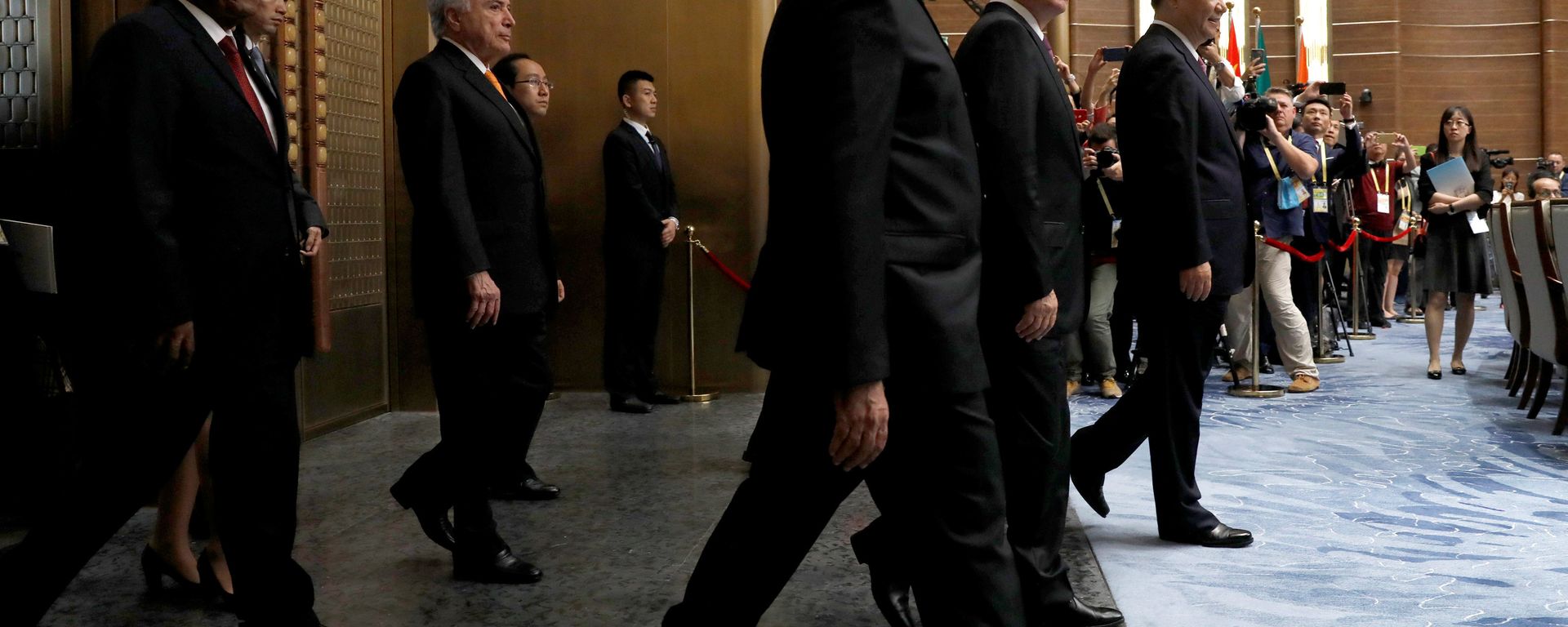 South African President Jacob Zuma, Brazilian President Michel Temer, Indian Prime Minister Narendra Modi, Russian President Vladimir Putin and Chinese President Xi Jinping (L-R) attend a plenary session of BRICS (Brazil, Russia, India, China and South Africa) Summit, in Xiamen, China September 4, 2017 South African President Jacob Zuma, Brazilian President Michel Temer, Indian Prime Minister Narendra Modi, Russian President Vladimir Putin and Chinese President Xi Jinping (L-R) attend a plenary session of BRICS (Brazil, Russia, India, China and South Africa) Summit, in Xiamen, China September 4, 2017 - Sputnik International, 1920, 01.11.2018