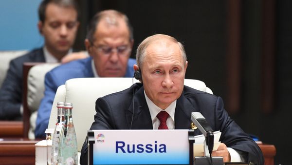 Russian President Vladimir Putin at the BRICS leaders expanded meeting - Sputnik International