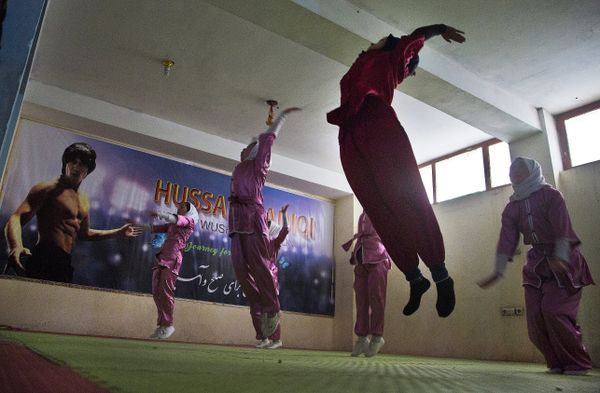 Shaolin students practice at their club in Kabul Shaolin students practice at their club in Kabul - Sputnik International