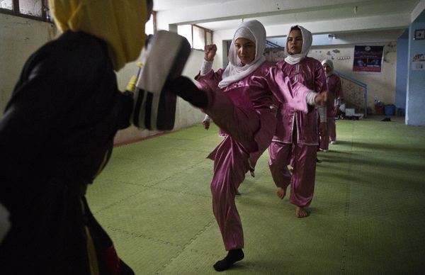 Shaolin martial arts students practice at their club in Kabul, Afghanistan Shaolin martial arts students practice at their club in Kabul, Afghanistan - Sputnik International