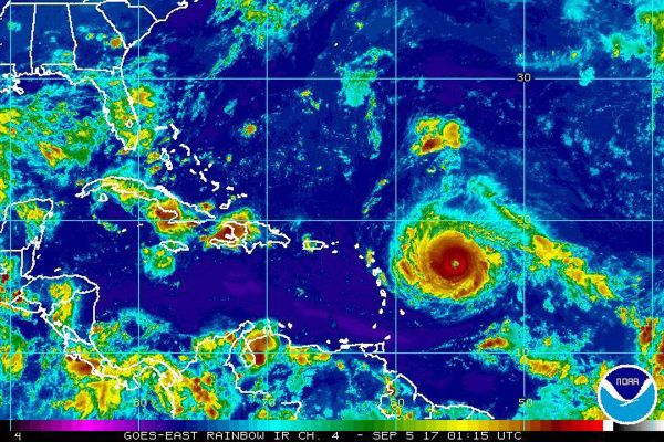 This Monday, Sept. 4, 2017, satellite image provided by the National Oceanic and Atmospheric Administration shows Hurricane Irma nearing the eastern Caribbean - Sputnik International