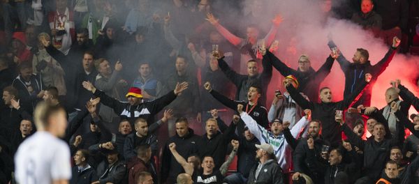 German supporters light flares during the FIFA World Cup 2018 qualification football match between Czech Republic and Germany in Prague, Czech Republic, on September 1, 2017 - Sputnik International