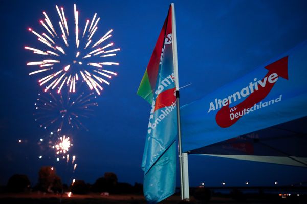Germany's Alternative for Germany AfD party burn a private fireworks during an election campaign tour by ship on the river Rhine near Krefeld, western Germany, September 4, 2017. - Sputnik International