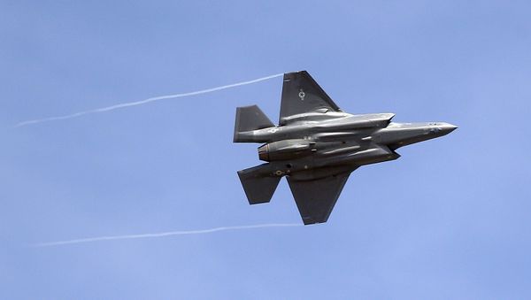 In this Wednesday, Sept. 2, 2015, file photo, an F-35 jet arrives at its new operational base at Hill Air Force Base, in northern Utah. - Sputnik International