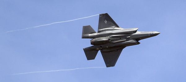 In this Wednesday, Sept. 2, 2015, file photo, an F-35 jet arrives at its new operational base at Hill Air Force Base, in northern Utah. In this Wednesday, Sept. 2, 2015, file photo, an F-35 jet arrives at its new operational base at Hill Air Force Base, in northern Utah. - Sputnik International