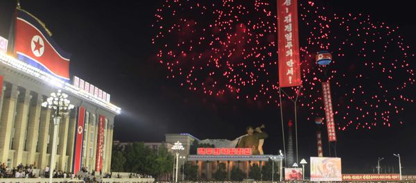 In this Wednesday, Sept. 6, 2017 photo, fireworks explode after civilians and military personnel participated in a mass rally in Kim Il Sung Square in Pyongyang, North Korea, to mark their country’s sixth underground nuclear test In this Wednesday, Sept. 6, 2017 photo, fireworks explode after civilians and military personnel participated in a mass rally in Kim Il Sung Square in Pyongyang, North Korea, to mark their country’s sixth underground nuclear test - Sputnik International