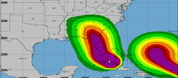 National Hurricane Center graphic showing Hurricane Irma followed closely by Hurricane Jose, September 9. 2017 National Hurricane Center graphic showing Hurricane Irma followed closely by Hurricane Jose, September 9. 2017 - Sputnik International