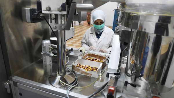 A pharmaceutical company in the Bab al-Sharqi neighborhood in eastern Damascus - Sputnik International
