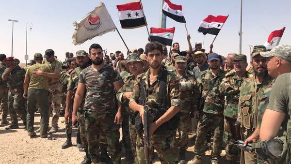 Troops of the Syrian 5th Army Corps join Syrian army units in the south of Deir ez-Zor following the breaking of the ISIL blockade at the main entrance to the city in the south Troops of the Syrian 5th Army Corps join Syrian army units in the south of Deir ez-Zor following the breaking of the ISIL blockade at the main entrance to the city in the south - Sputnik International