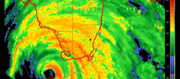 deadly Hurricane Irma strikes Florida September 10, 2017 (NHC-NOAA image) - Sputnik International