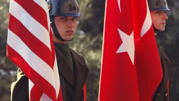 Turkish guards of honor stand with U.S. and Turkish flags (File) Turkish guards of honor stand with U.S. and Turkish flags (File) - Sputnik International