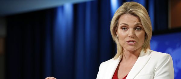 State Department spokeswoman Heather Nauert speaks during a briefing at the State Department in Washington, Wednesday, Aug. 9, 2017 State Department spokeswoman Heather Nauert speaks during a briefing at the State Department in Washington, Wednesday, Aug. 9, 2017 - Sputnik International