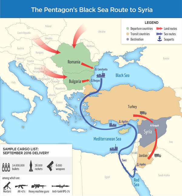 The Pentagon's Black Sea arms supplies route to Syria The Pentagon's Black Sea arms supplies route to Syria - Sputnik International