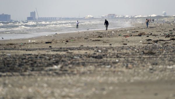 A beach in Texas after Hurricane Harvey - Sputnik International