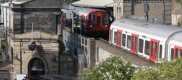 Members of the emergency services work alongside an underground tube train at a platform at Parsons Green underground tube station in west London on September 15, 2017, following an incident on an underground tube carriage at the station - Sputnik International