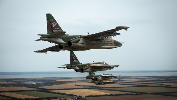 Flight training of Sukhoi Su-25 crews in Russia's Primorsko-Akhtarsk. File photo - Sputnik International
