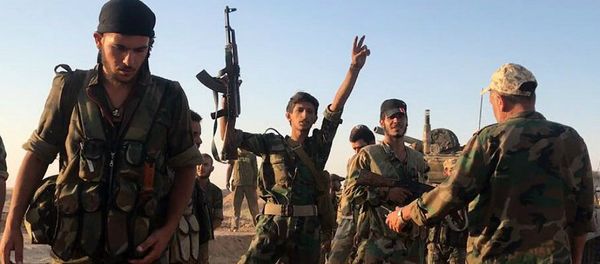 Syrian Army soldiers at combat positions near Deir ez-Zor. File photo - Sputnik International