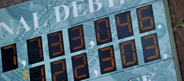 (File) Detail of the National Debt Clock, a billboard-size digital display showing the increasing US debt, on Sixth Avenue August 1, 2011 in New York (File) Detail of the National Debt Clock, a billboard-size digital display showing the increasing US debt, on Sixth Avenue August 1, 2011 in New York - Sputnik International