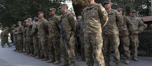 US and NATO soldiers take part in a ceremony to commemorate the Sept. 11, 2001, attack on the World Trade Center in New York, in Resolute Support 'Green Zone' headquarters of Kabul, Afghanistan, Monday, Sept. 11, 2017 US and NATO soldiers take part in a ceremony to commemorate the Sept. 11, 2001, attack on the World Trade Center in New York, in Resolute Support 'Green Zone' headquarters of Kabul, Afghanistan, Monday, Sept. 11, 2017 - Sputnik International