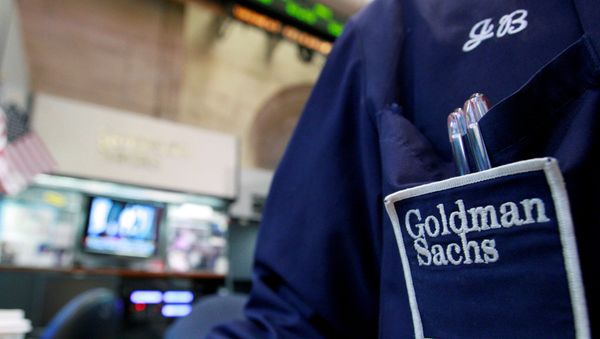 A trader works at the Goldman Sachs stall on the floor of the New York Stock Exchange, New York, U.S. (File) A trader works at the Goldman Sachs stall on the floor of the New York Stock Exchange, New York, U.S. (File) - Sputnik International