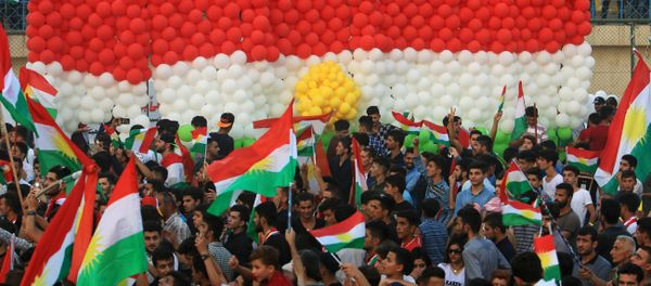 Kurdish people attend a rally to show their support for the upcoming September 25th independence referendum in Duhuk, Iraq September 16, 2017 Kurdish people attend a rally to show their support for the upcoming September 25th independence referendum in Duhuk, Iraq September 16, 2017 - Sputnik International